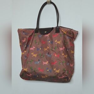 Colorful Dog Print Tote Bag